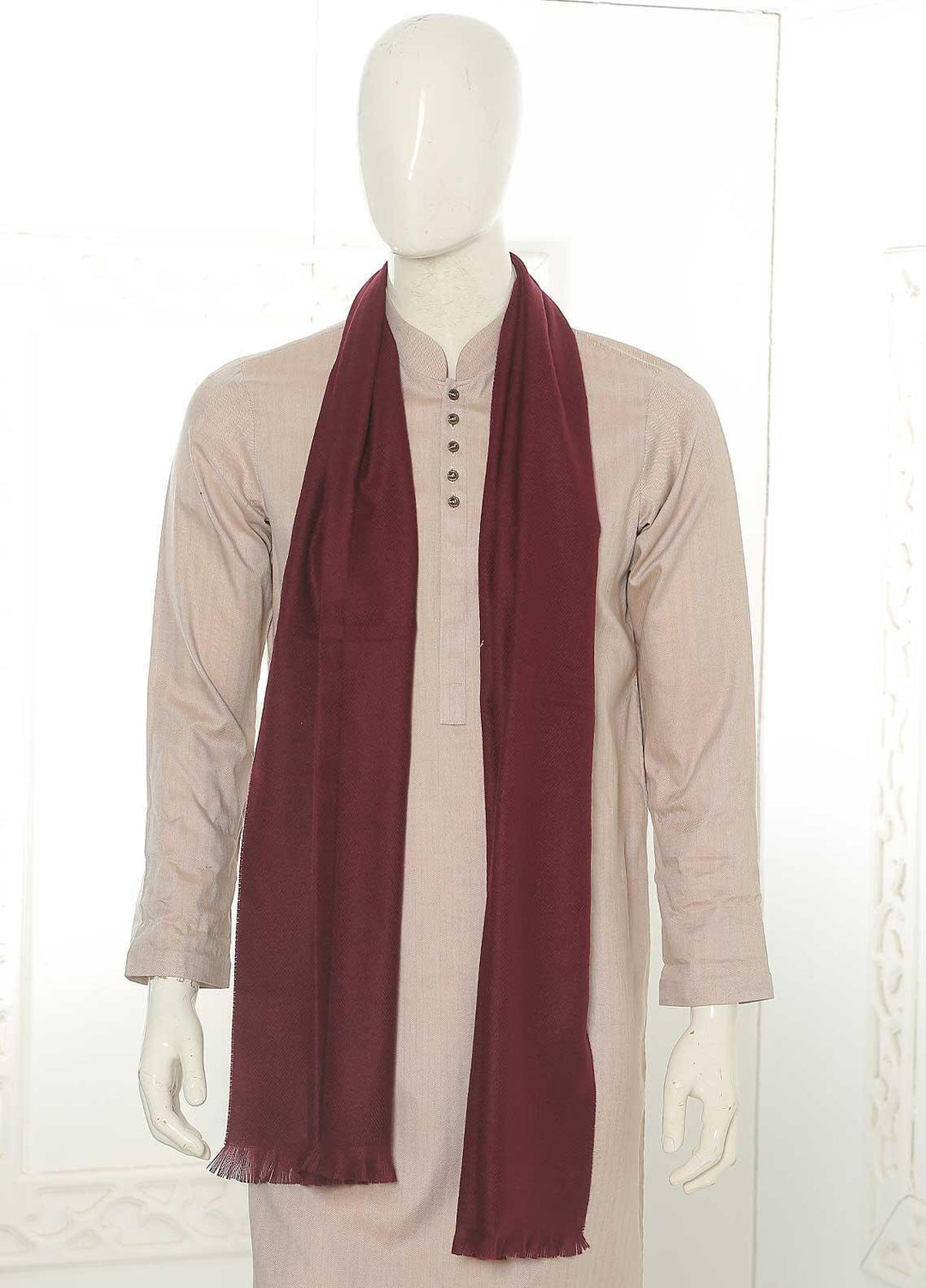 Sanaulla Exclusive Range    Muffler SU21MM Mehroon-D-01 - Mens Mufflers