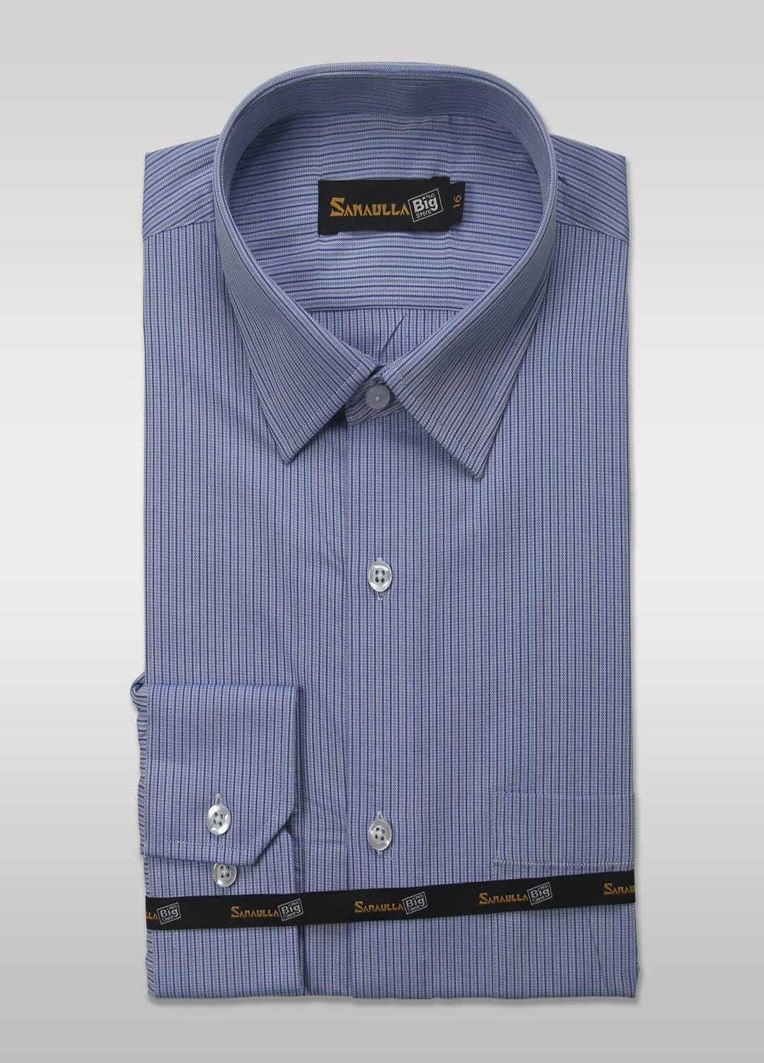 Sanaulla Exclusive Range Cotton Casual Shirts for Men -  005-Sky-Blue