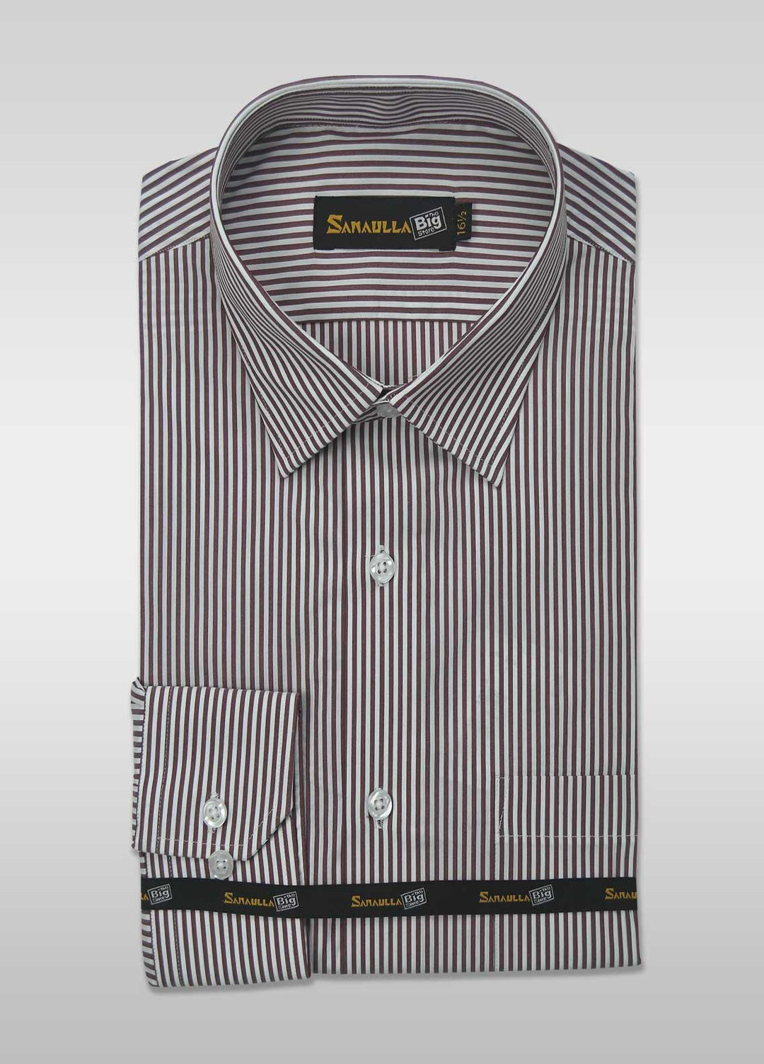 Sanaulla Exclusive Range Cotton Casual Shirts for Men -  017-Brown