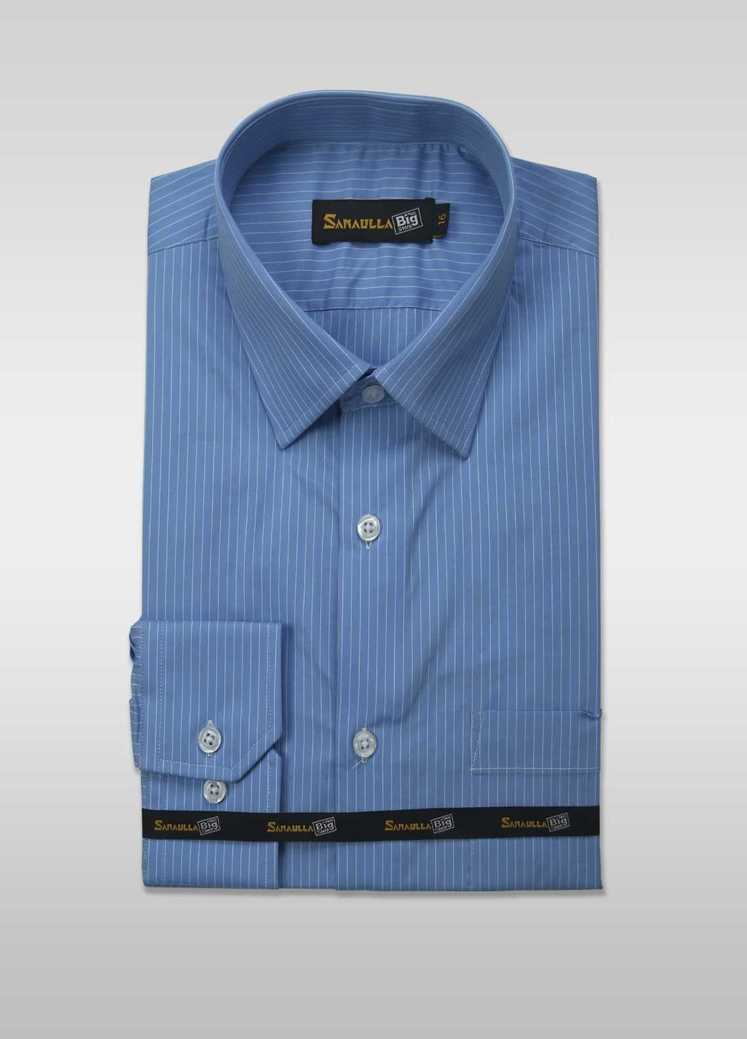 Sanaulla Exclusive Range Cotton Casual Shirts for Men -  023-R-Blue