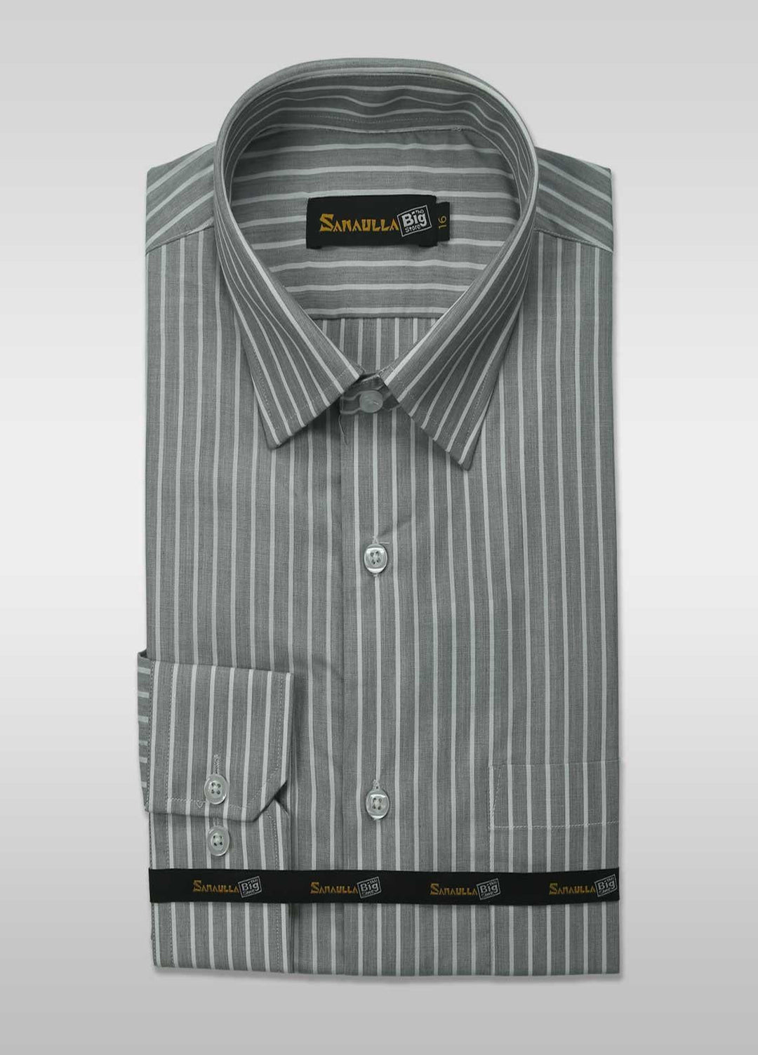 Sanaulla Exclusive Range Cotton Casual Shirts for Men -  027-Grey