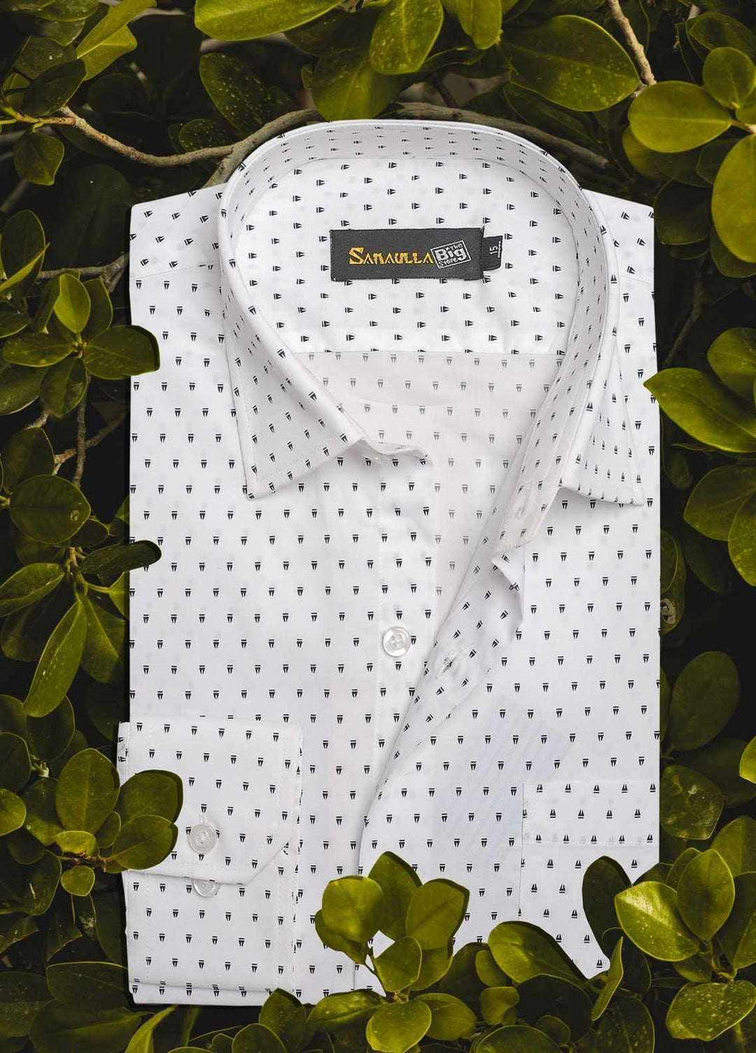 Sanaulla Exclusive Range Cotton Casual Shirts for Men -  031 White
