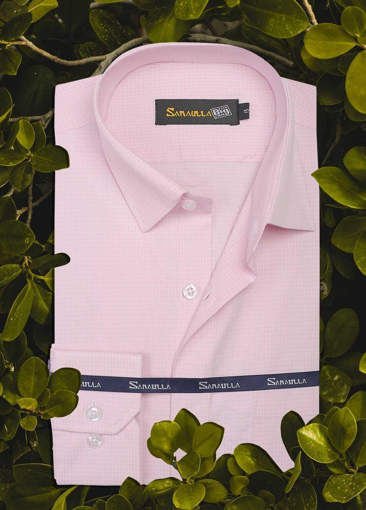 Sanaulla Exclusive Range Cotton Casual Men Shirts -  035 Pink