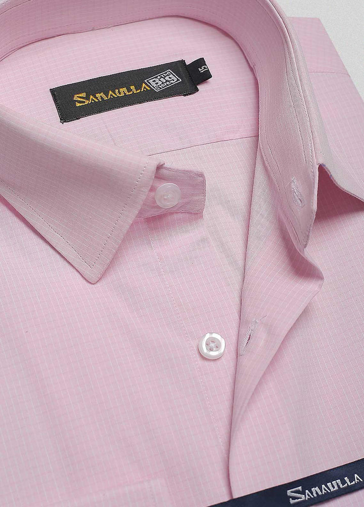 Sanaulla Exclusive Range Cotton Casual Men Shirts -  035 Pink