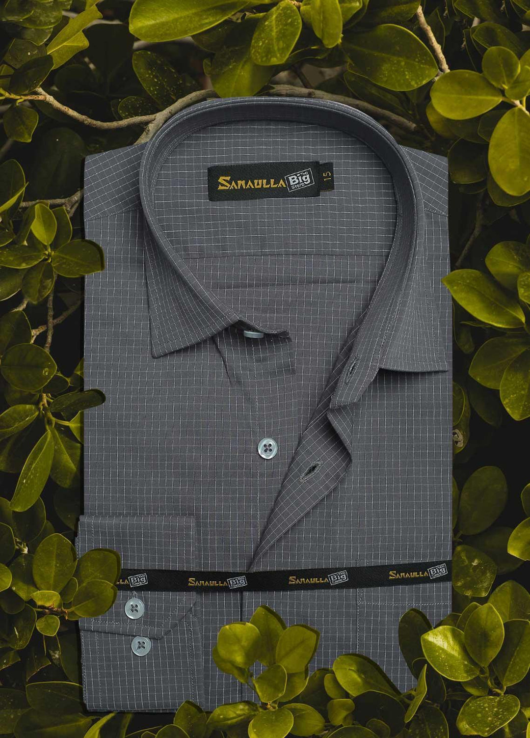Sanaulla Exclusive Range Cotton Casual Shirts for Men -  044 Grey