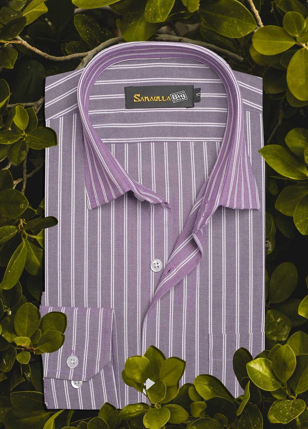Sanaulla Exclusive Range Cotton Casual Shirts for Men -  047 Purple