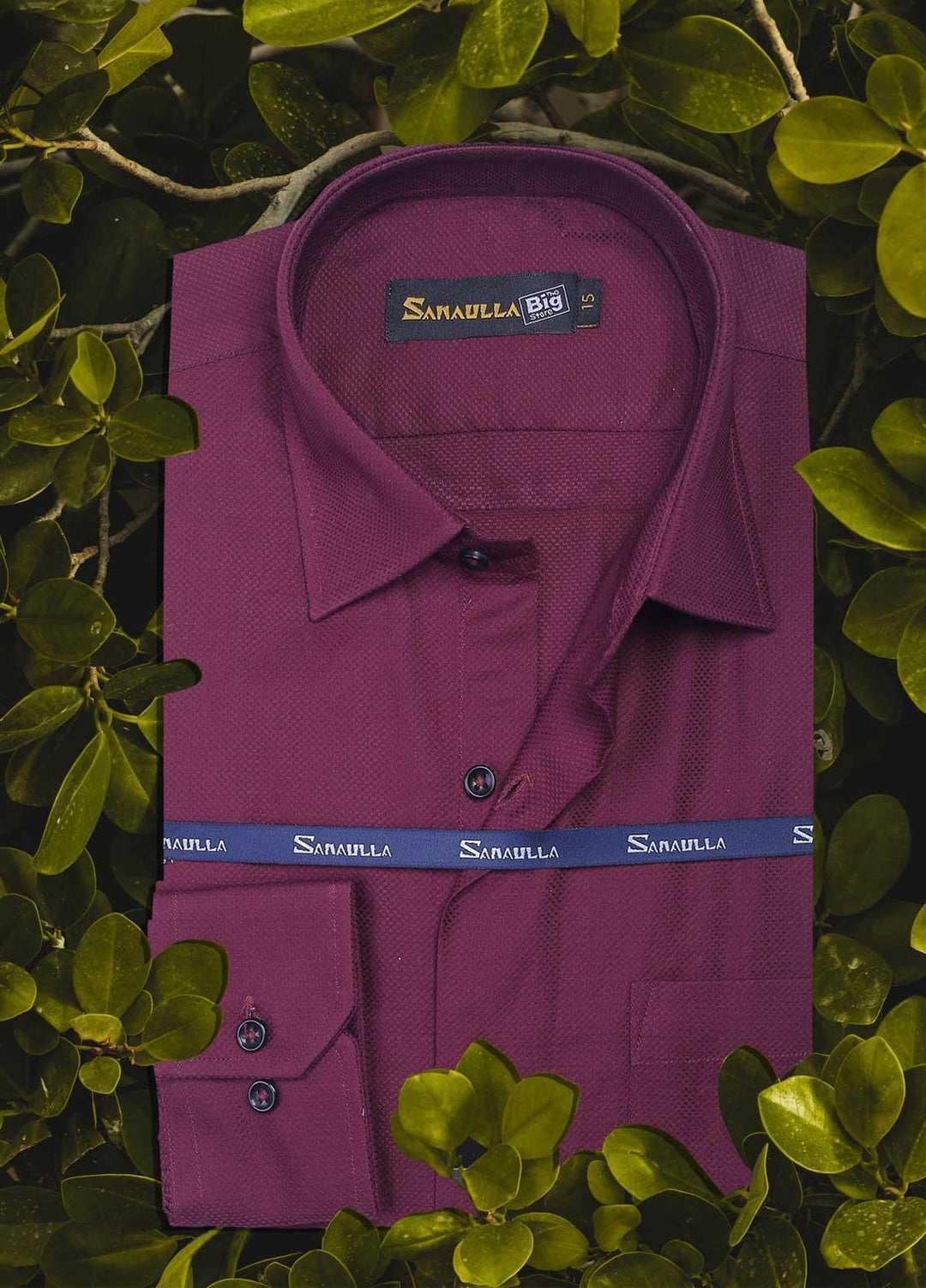 Sanaulla Exclusive Range Cotton Casual Men Shirts -  051 Maroon