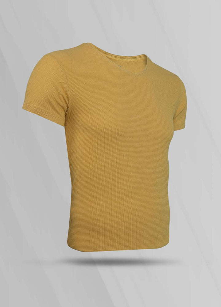 Sanaulla Exclusive Range Cotton Casual Men T-Shirts -  T554 Yellow