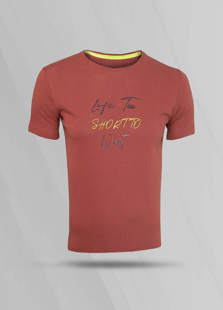 Sanaulla Exclusive Range Cotton Casual Men T-Shirts -  T572 Rust