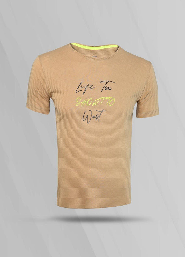 Sanaulla Exclusive Range Cotton Casual T-Shirts for Men -  T572 Yellow