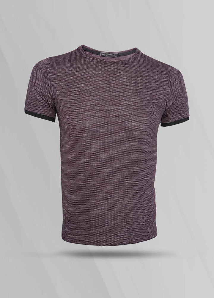 Sanaulla Exclusive Range Cotton Casual Men T-Shirts -  T617 Maroon