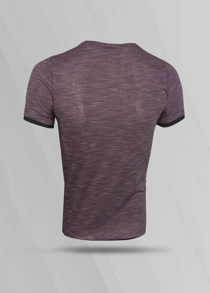 Sanaulla Exclusive Range Cotton Casual Men T-Shirts -  T617 Maroon