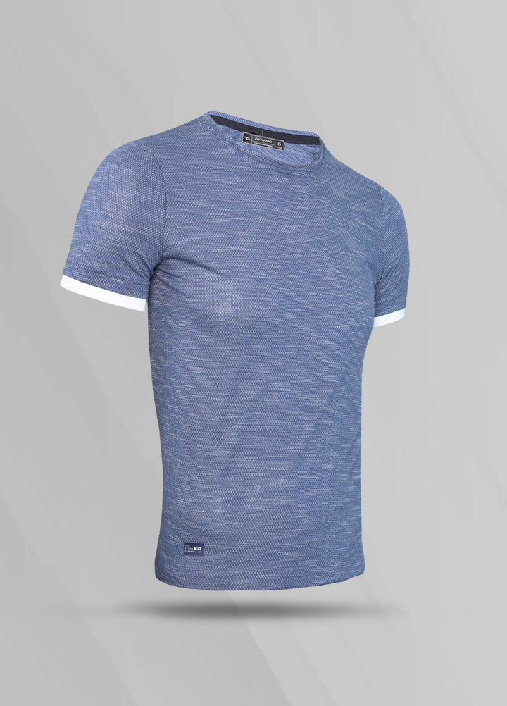 Sanaulla Exclusive Range Cotton Casual T-Shirts for Men -  T617 Sky Blue