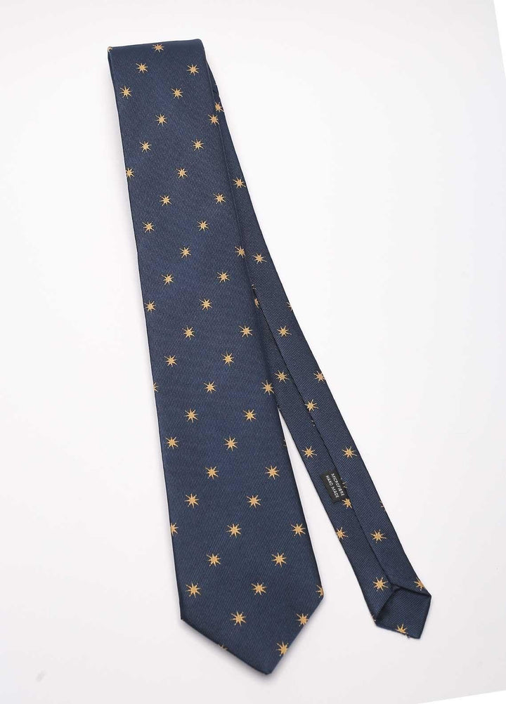 Sanaulla Exclusive Range Narrow Silk Neck Tie  SU21MT Blue-D-7 -