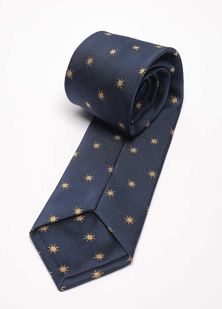 Sanaulla Exclusive Range Narrow Silk Neck Tie  SU21MT Blue-D-7 -