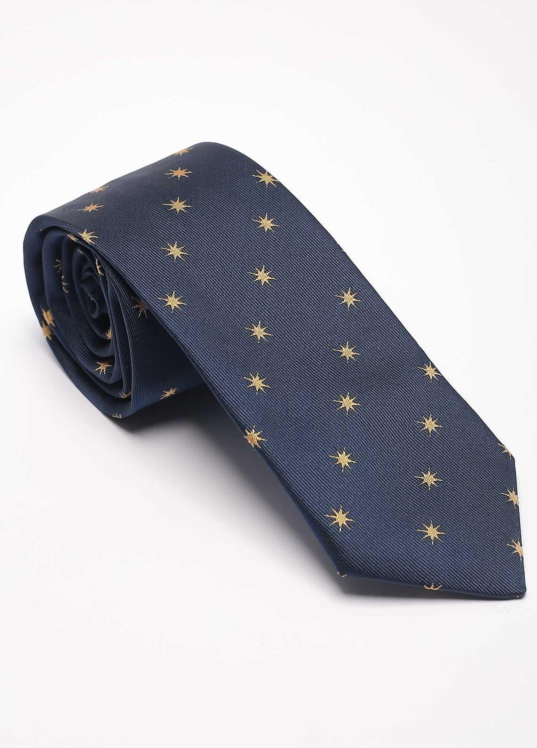 Sanaulla Exclusive Range Narrow Silk Neck Tie  SU21MT Blue-D-7 -