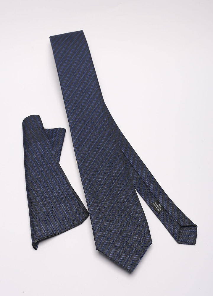 Sanaulla Exclusive Range Narrow Silk Neck Tie  SU21MT Blue-D-8 -