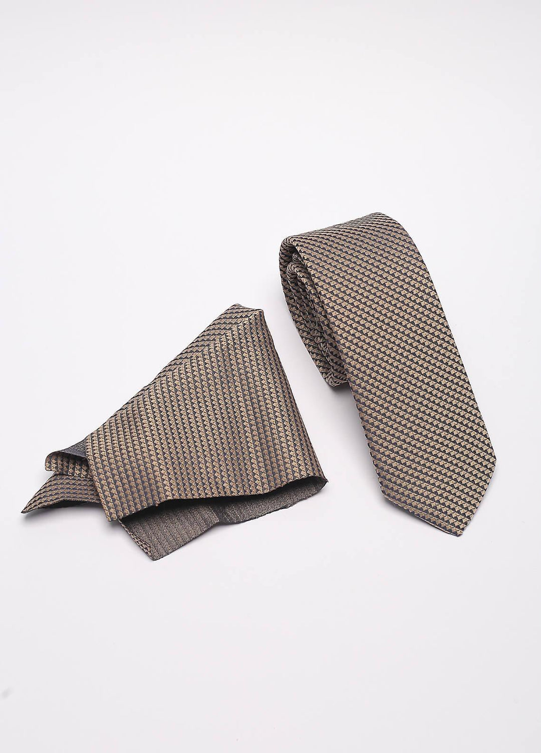 Sanaulla Exclusive Range Narrow Silk Neck Tie  SU21MT Brown-D-6 -