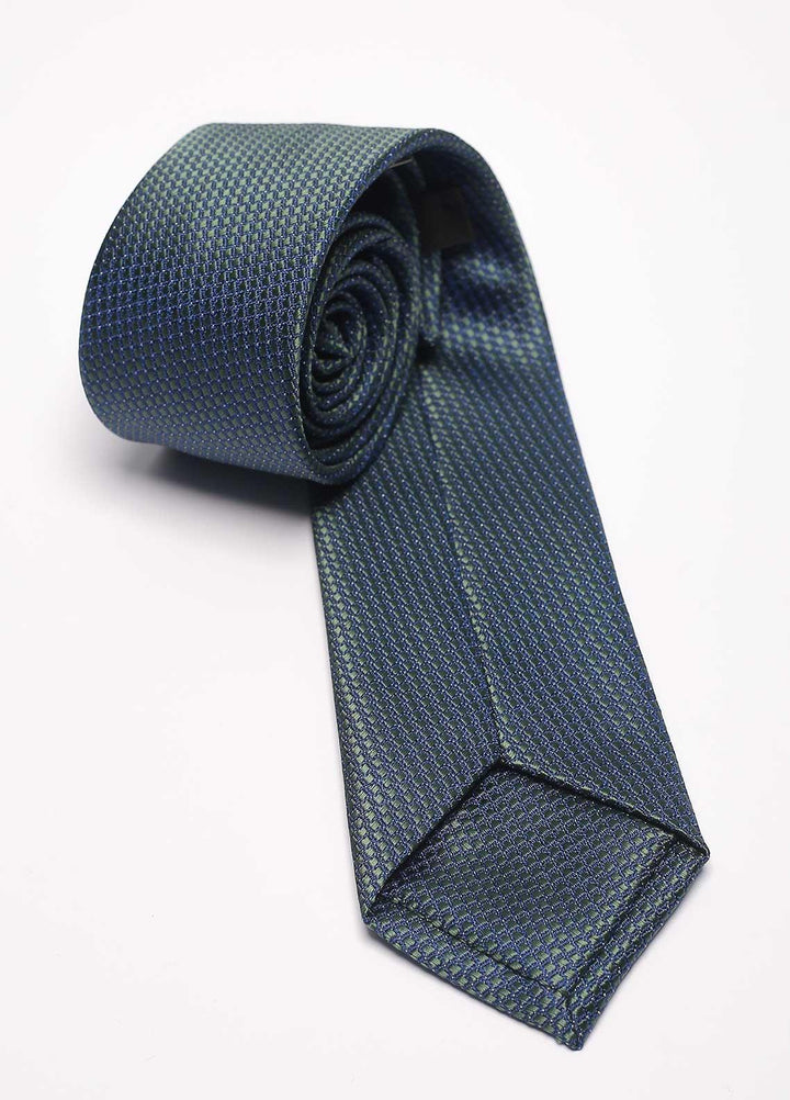 Sanaulla Exclusive Range Narrow Silk Neck Tie  SU21MT Green-D-2 -