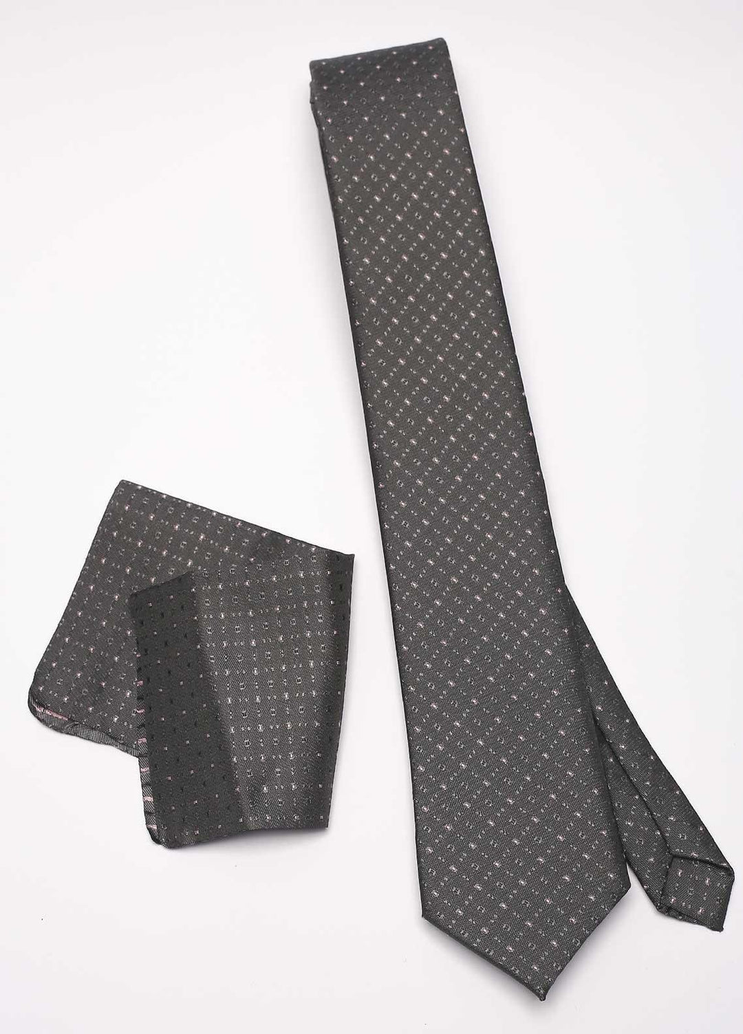 Sanaulla Exclusive Range Narrow Silk Neck Tie  SU21MT Green-D-4 -