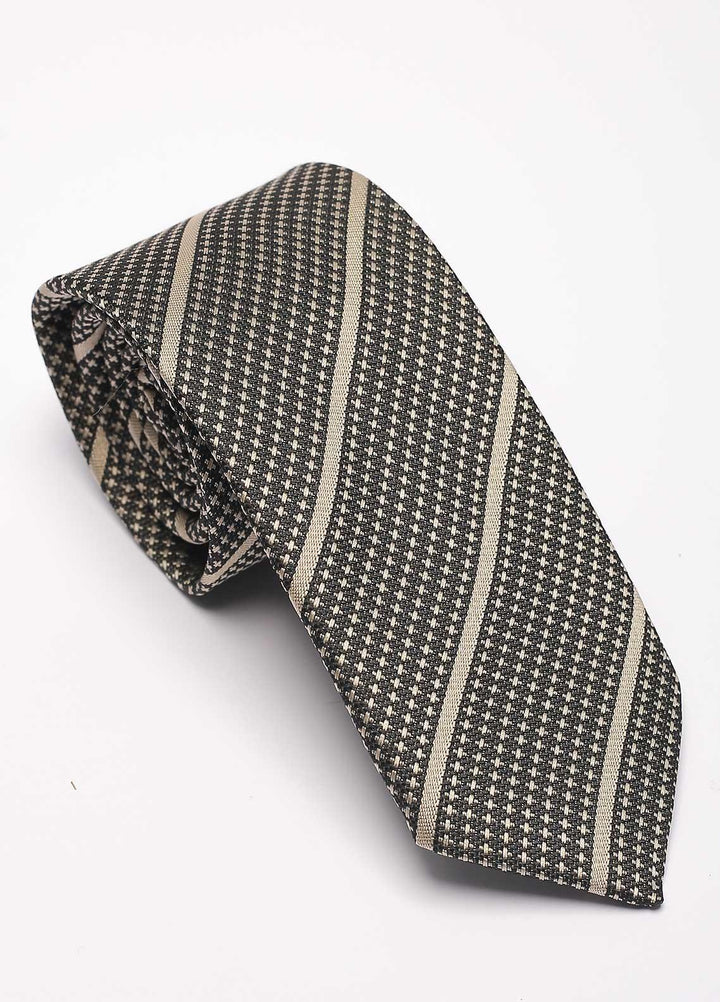 Sanaulla Exclusive Range Narrow Silk Neck Tie  SU21MT Grey-D-11 -