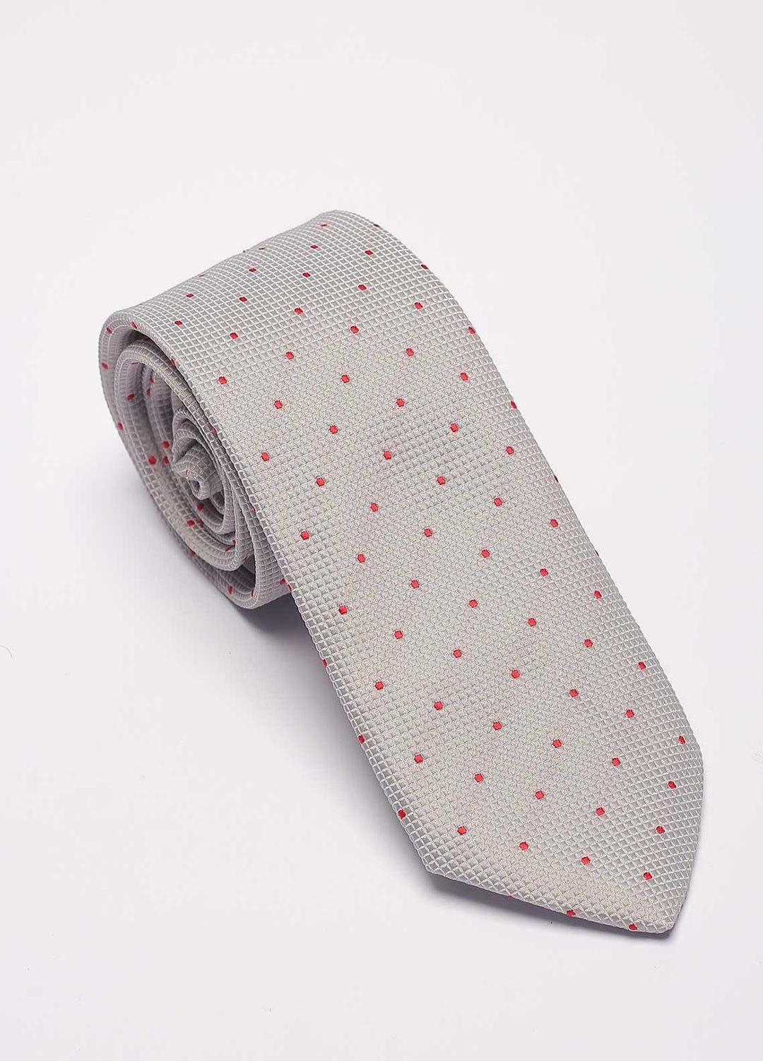 Sanaulla Exclusive Range Narrow Silk Neck Tie  SU21MT Grey-D-6 -