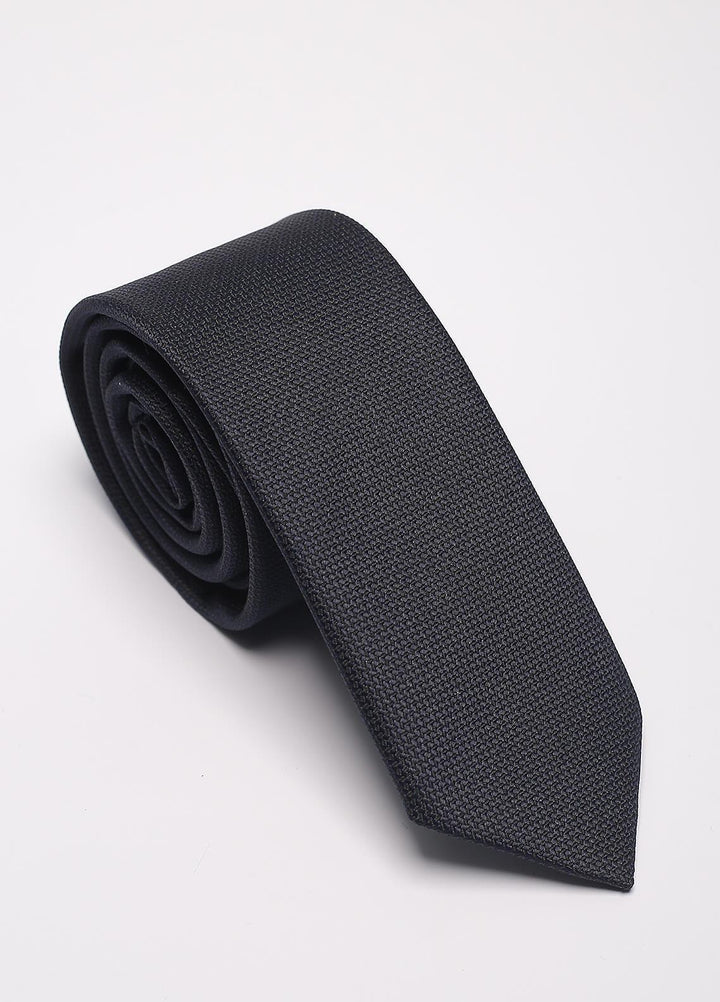 Sanaulla Exclusive Range Narrow Silk Neck Tie  SU21MT N Blue-D-01 -