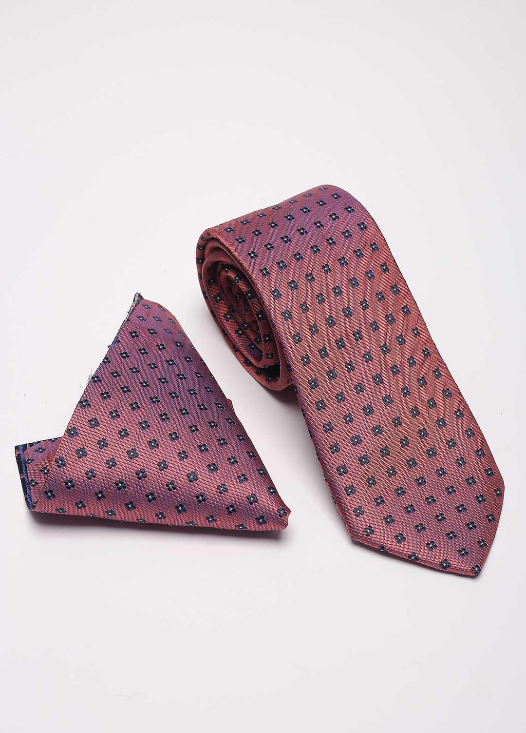 Sanaulla Exclusive Range Narrow Silk Neck Tie  SU21MT Pink-D-3 -