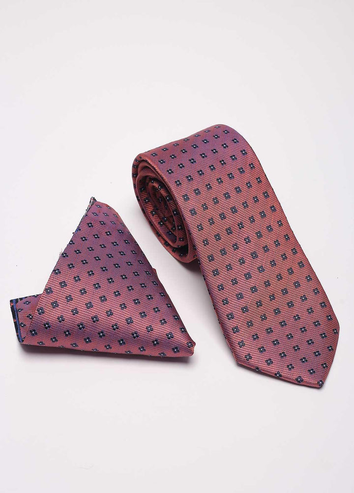 Sanaulla Exclusive Range Narrow Silk Neck Tie  SU21MT Pink-D-3 -