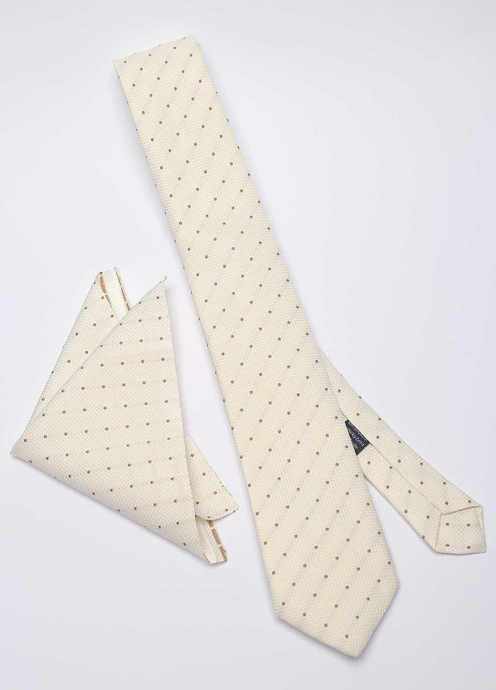 Sanaulla Exclusive Range Narrow Silk Neck Tie  SU21MT White-D-1 -