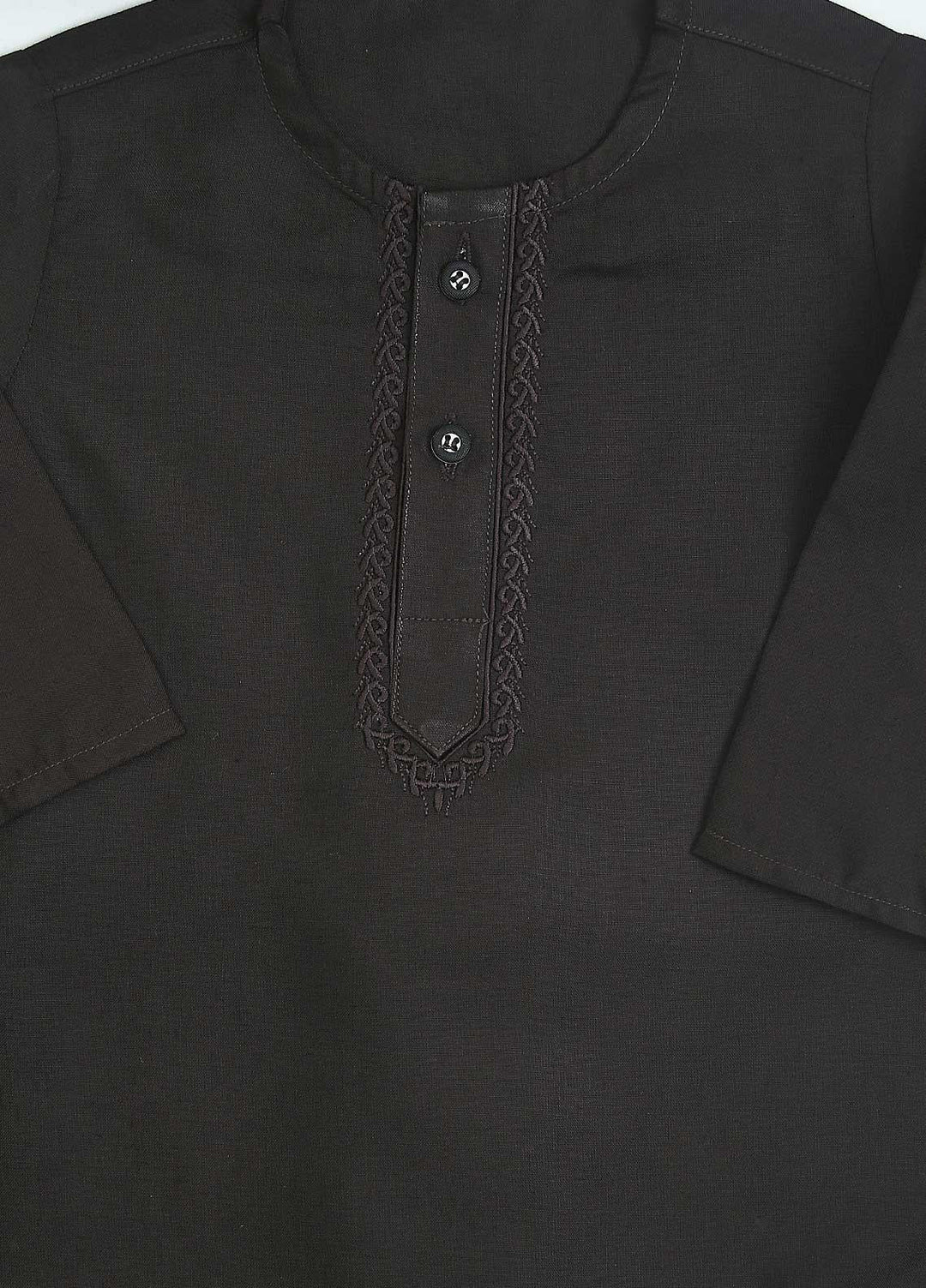 Sanaulla Exclusive Range Cotton Formal Kurta Shalwar for Kids -  C-758 Black