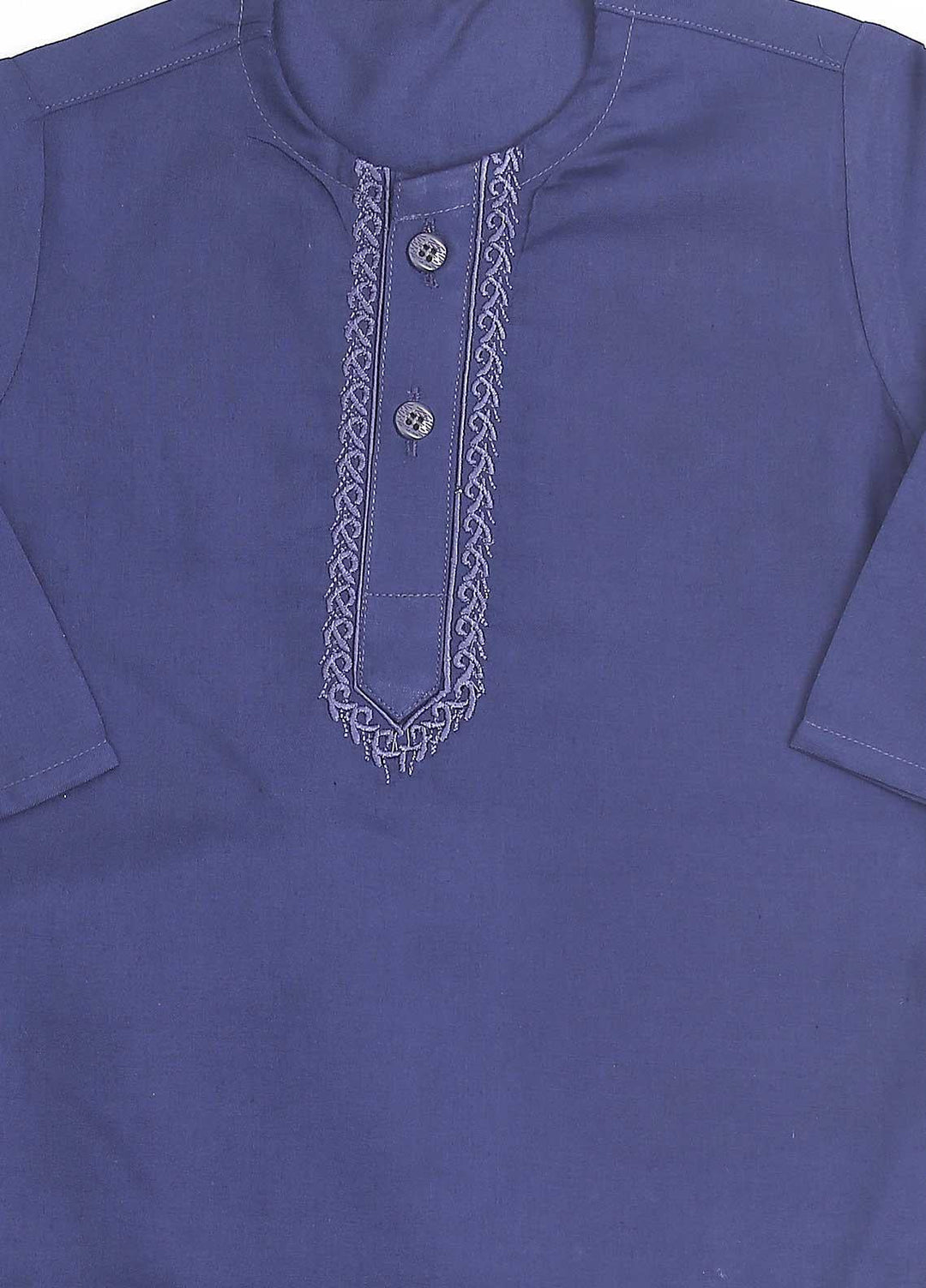 Sanaulla Exclusive Range Cotton Formal Kids Kurta Shalwar -  C-758 Blue