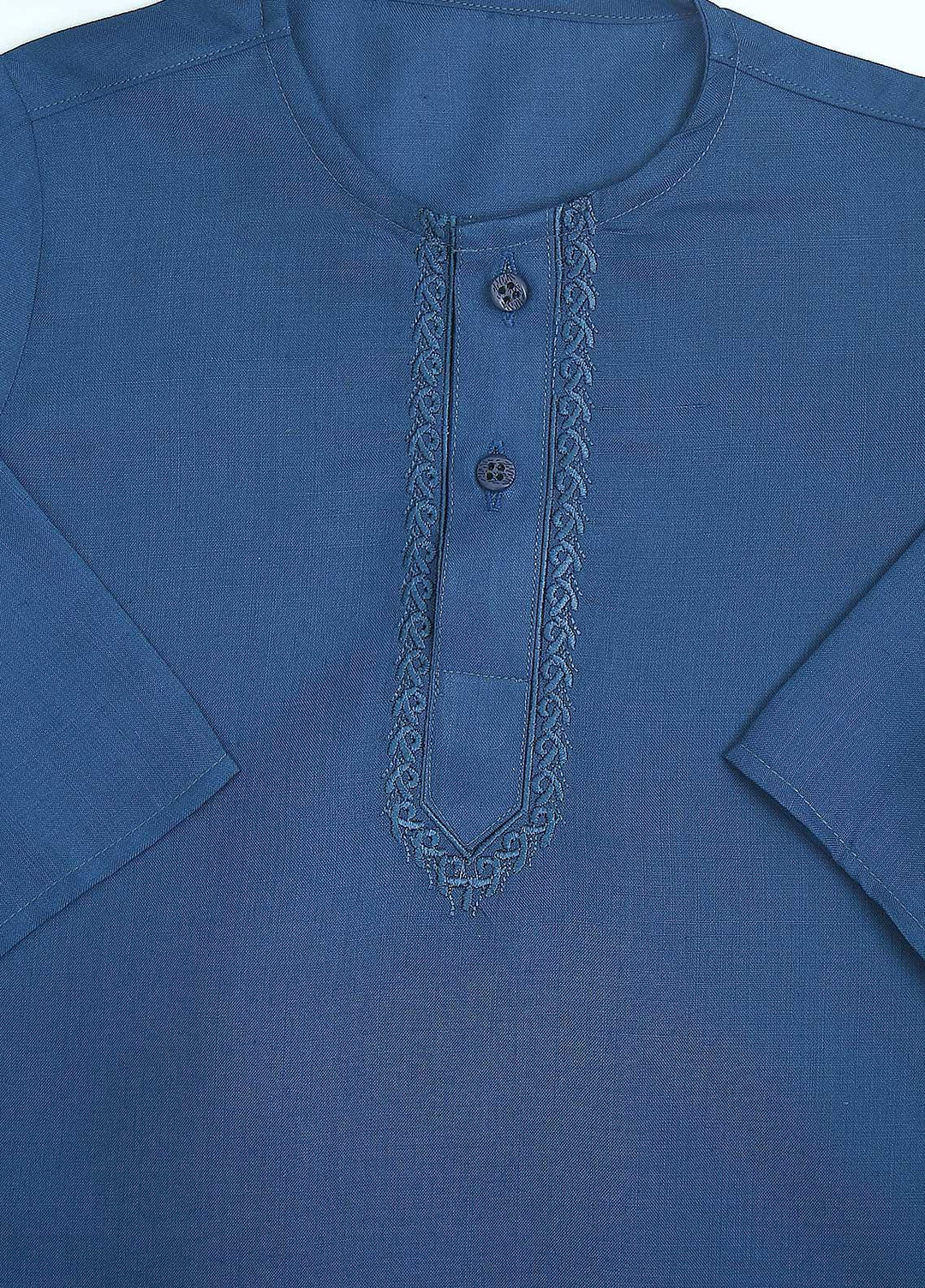 Sanaulla Exclusive Range Cotton Formal Kids Kurta Shalwar -  C-758 L-Blue