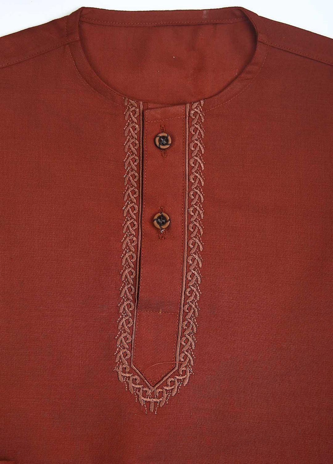 Sanaulla Exclusive Range Cotton Formal Kurta Shalwar for Kids -  C-758 L-Brown