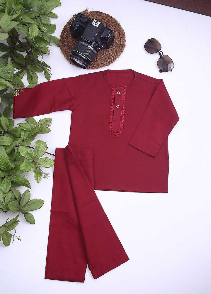 Sanaulla Exclusive Range Cotton Formal Kids Kurta Shalwar -  C-758 Pink