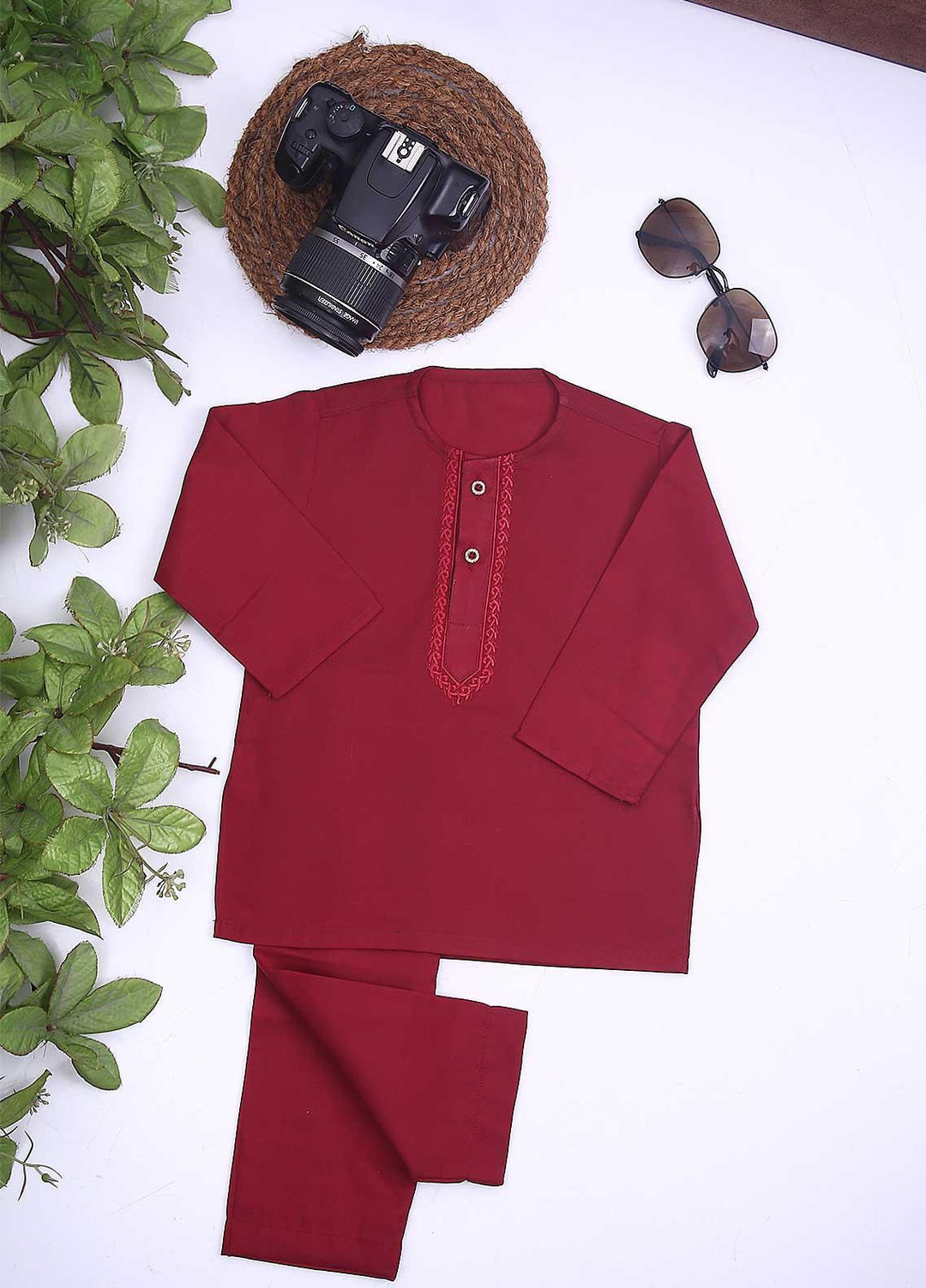 Sanaulla Exclusive Range Cotton Formal Kids Kurta Shalwar -  C-758 Pink