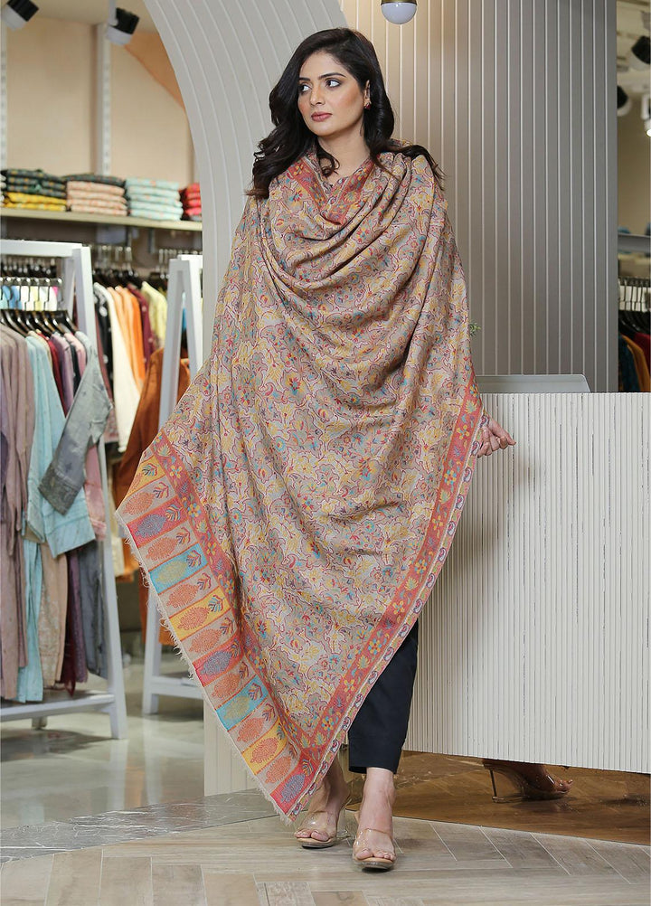 Sanaulla Exclusive Range  Pashmina  Mama D-10 Multi 05 - Women Shawls