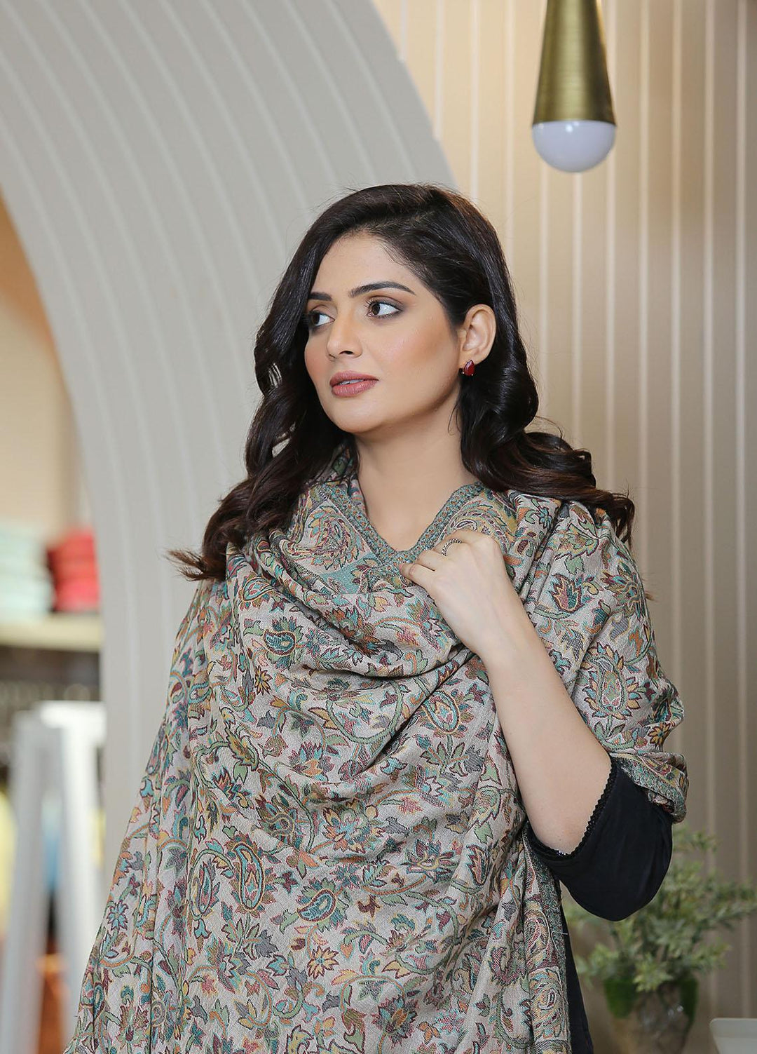 Sanaulla Exclusive Range  Pashmina  KPS 781 D-12 Multi - Women Shawls