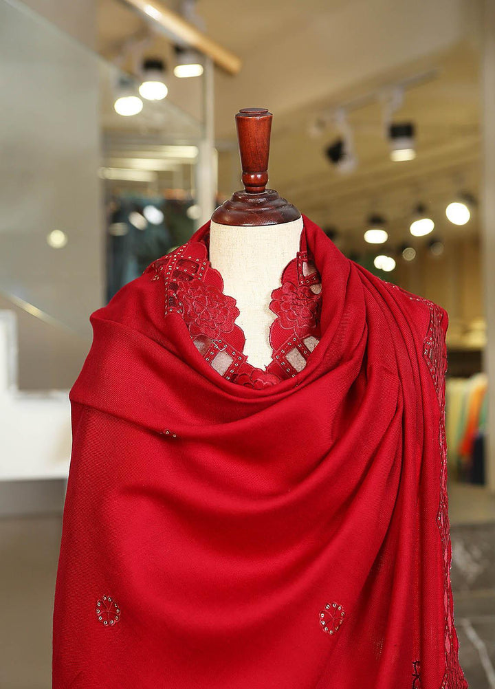 Sanaulla Exclusive Range  Pashmina  D-23 Maroon 01 - Women Shawls