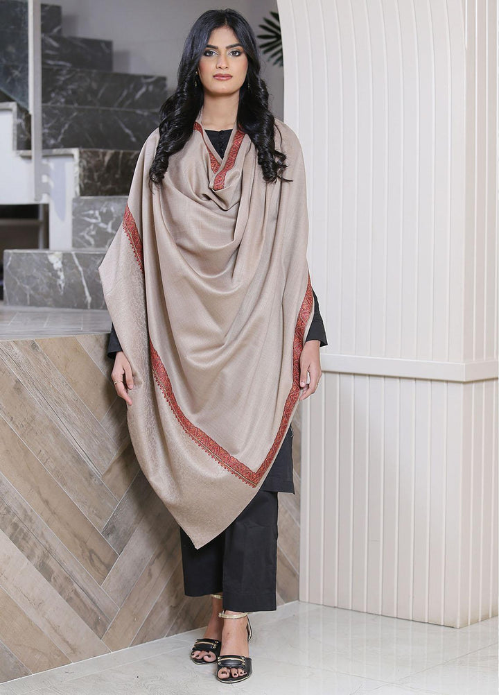 Sanaulla Exclusive Range  Pashmina  Mama D-11 L Grey - Women Shawls