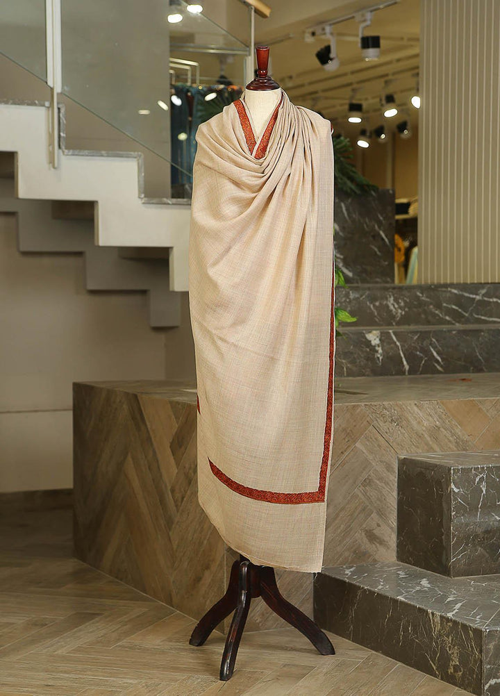 Sanaulla Exclusive Range  Pashmina  Mama D-36 Beige - Women Shawls