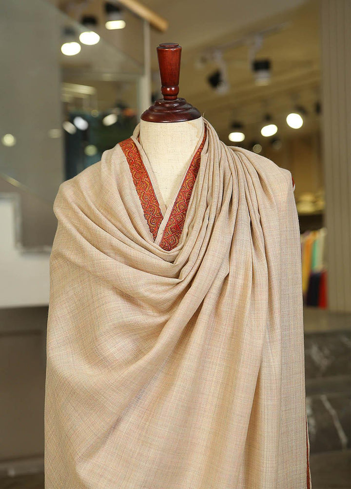 Sanaulla Exclusive Range  Pashmina  Mama D-36 Beige - Women Shawls