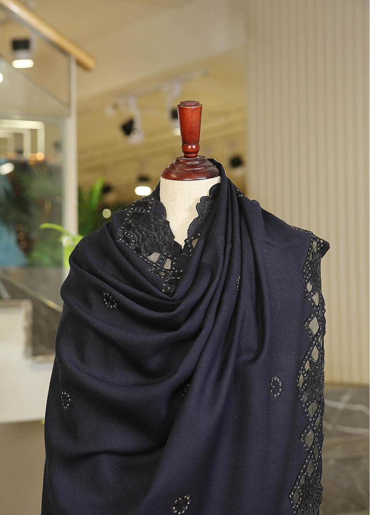 Sanaulla Exclusive Range  Pashmina  D-23 N Blue 01 - Women Shawls