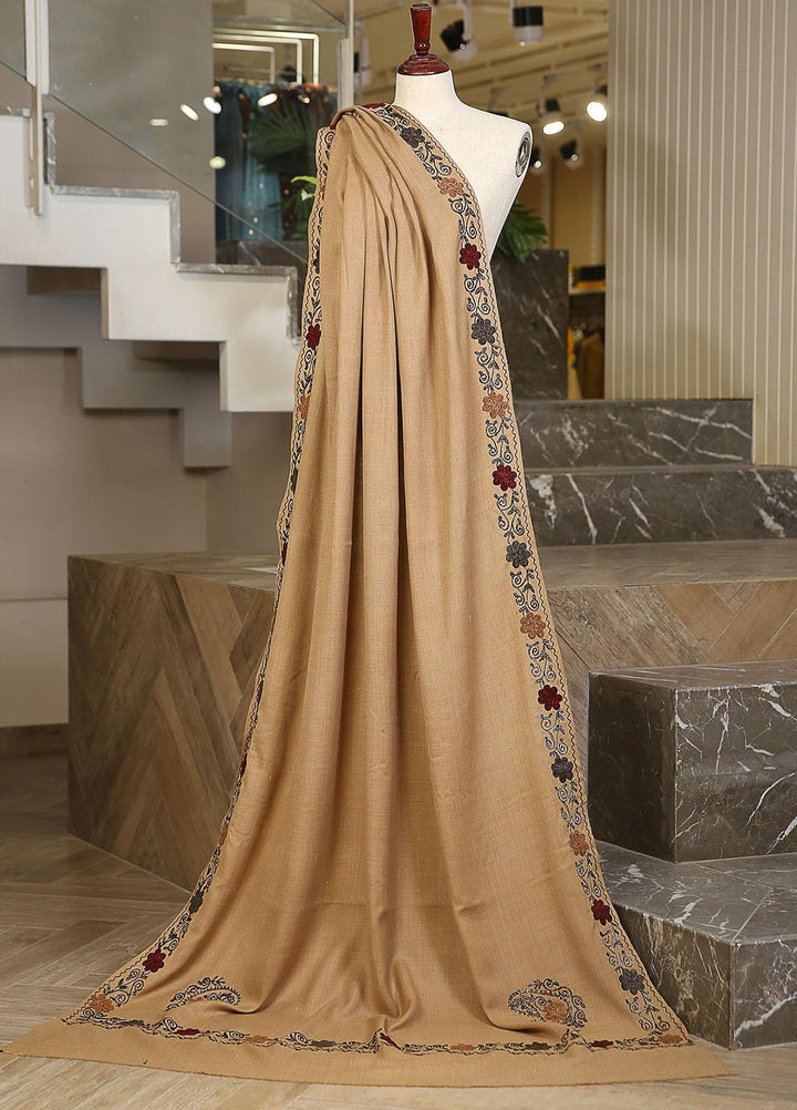 Sanaulla Exclusive Range  Pashmina  KPS 781 D-55 Brown 2 - Women Shawls