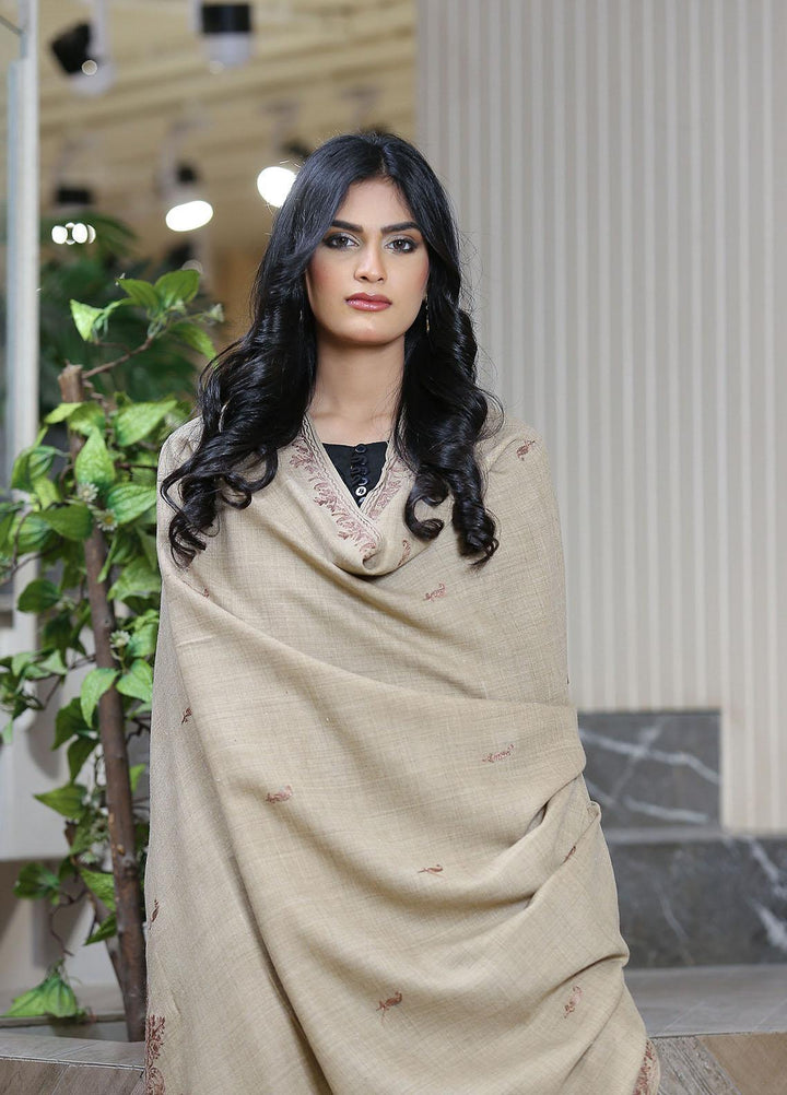 Sanaulla Exclusive Range  Pashmina  KPS 781 D-23 Brown 2 - Women Shawls