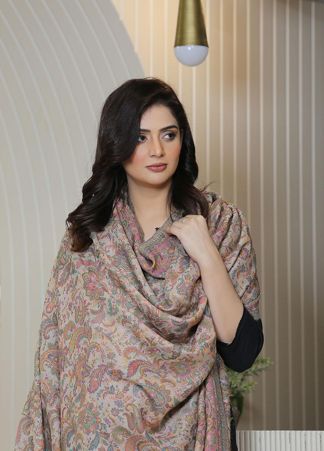 Sanaulla Exclusive Range  Pashmina  KPS 781 D-12 Multi 5 - Women Shawls