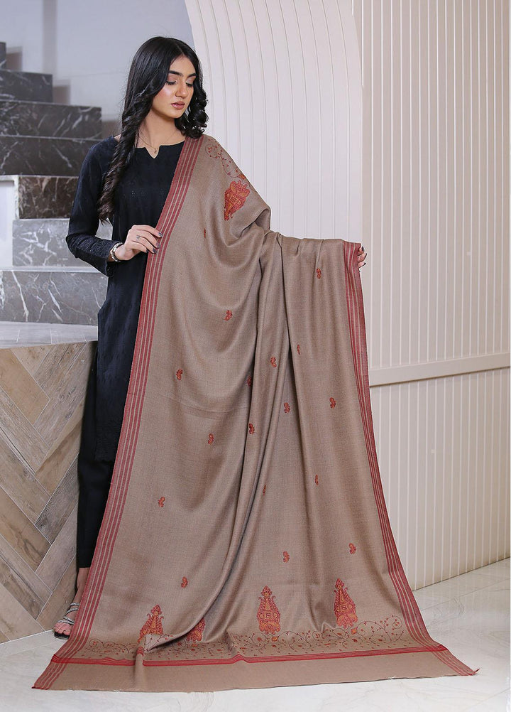 Sanaulla Exclusive Range  Pashmina  KPS 781 D-26 D Brown - Women Shawls