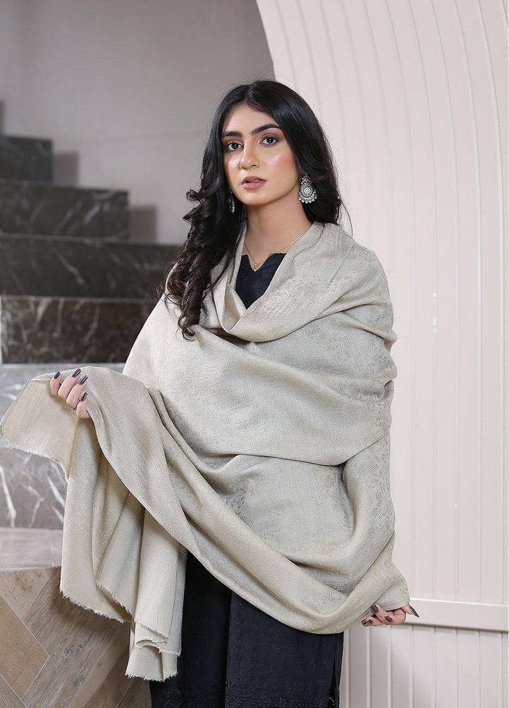 Sanaulla Exclusive Range  Pashmina  KPS 781 D-27 L Fawn 11 - Women Shawls