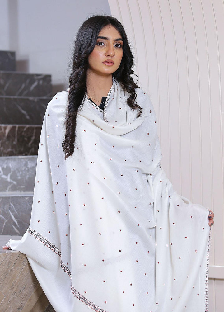 Sanaulla Exclusive Range  Pashmina  KPS 781 D-34 Off White - Women Shawls
