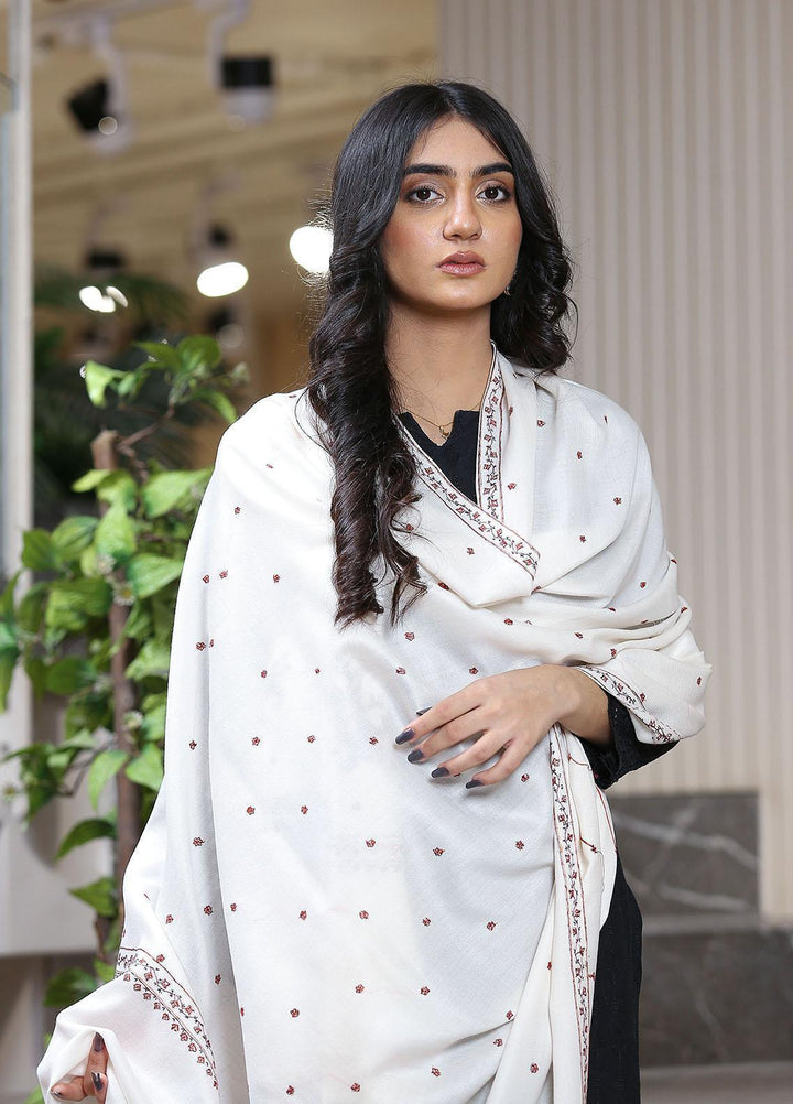 Sanaulla Exclusive Range  Pashmina  KPS 781 D-34 Off White 1 - Women Shawls